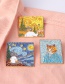Fashion 3# Alloy Starry Sky Painting Brooch