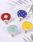 Fashion Smiley Alloy Flower Smiling Face Chinese Character Fan Brooch