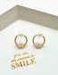 Fashion Love Golden Pearl Love Stud Earrings
