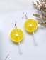 Fashion Yellow Resin Fruit Lollipop Earrings