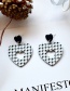 Fashion Round 3 Acrylic Round Striped Diamond Print Earrings