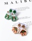 Fashion Christmas Paragraph Two Christmas Snowman House Cup Earrings