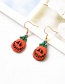Fashion Pumpkin Halloween Dripping Oil Skull Pumpkin Ghost Bell Earrings