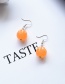 Fashion Orange Three-dimensional Orange Earrings