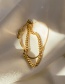 Fashion Gold Color Titanium Steel Flat Snake Chain Double Cuban Chain Bracelet