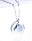 Fashion Steel Color Stainless Steel Hollow Round Love Necklace