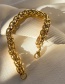Fashion Gold Color Stainless Steel Flower Basket Chain Bracelet