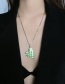 Fashion Green And White-necklace Checkerboard Love Necklace