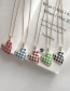 Fashion Pink-necklace Checkerboard Love Hairpin