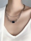 Fashion Switchable Color Stainless Steel Switchable Gem Chain Necklace