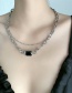 Fashion Switchable Color Stainless Steel Switchable Gem Chain Necklace