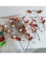 Fashion Pine Cone Red Antlers Christmas Hair Ball Antlers Headband