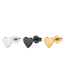 Fashion Rose Gold Color Stainless Steel Geometric Love Ear Studs