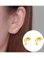 Fashion Gold Color Geometric Arrow Earrings