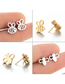 Fashion Gold Color Stainless Steel Hollow Bee Earrings