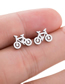 Fashion Gold Color Stainless Steel Bicycle Earrings
