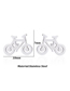 Fashion Rose Gold Color Stainless Steel Bicycle Earrings