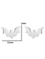 Fashion Silver Color Halloween Stainless Steel Bat Earrings