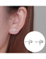 Fashion Silver Color Stainless Steel Geometric Ecg Earrings