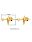 Fashion Gold Color Stainless Steel Geometric Ecg Earrings