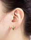 Fashion Gold Color Gold-plated Heart Stud Earrings