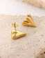 Fashion Gold Color Gold-plated Heart Stud Earrings