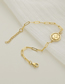 Fashion Gold Color Stainless Steel Splicing Chain Round Bracelet