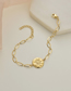 Fashion Gold Color Stainless Steel O-chain Round Brand Eye Bracelet