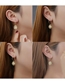Fashion 1# Stainless Steel C-shaped Oval Cross Ear Ring