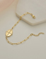 Fashion Gold Color Oval Cross Chain Bracelet
