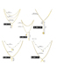 Fashion 3# Titanium Steel Moon Cross Compass Double Layer Necklace