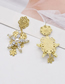 Fashion Gold Alloy Diamond Embossed Five-pointed Star Stud Earrings