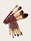 Fashion Red 10pcs-glycosine Red-makeup Brushes