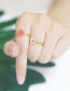 Fashion Rose Red Smiley Flower Ring