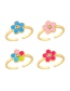 Fashion Pink Smiley Flower Ring