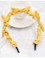 Fashion Yellow Knotted Pleated Headband