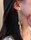 Fashion Golden Tassel Alloy Pearl Tassel Earrings