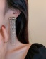Fashion Silver Alloy Diamond Pearl Tassel Earrings