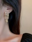 Fashion Gold Alloy Diamond Tassel Geometric Earrings