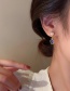Fashion Blue Alloy Oil Drop Flower Pearl Earrings