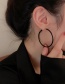 Fashion Black Alloy Geometric Ring Ear Ring