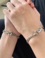 Fashion Two Alloy Handcuffs Chain Bracelet
