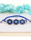 Fashion Blue Geometric Rice Beads Woven Eye Beaded Bracelet