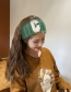 Fashion Lake Green Wool Knitted Letter Headband