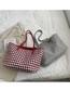 Fashion Grey Large-capacity Houndstooth Shoulder Bag