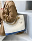 Fashion Apricot Large-capacity Contrast Color Shoulder Bag