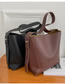 Fashion Dark Brown Pu Large-capacity Picture And Mother Bag