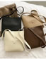 Fashion Dark Brown Pu Large Capacity Messenger Bag