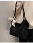 Fashion Black Large Capacity Embroidered Shoulder Bag
