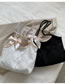Fashion White Large Capacity Embroidered Shoulder Bag